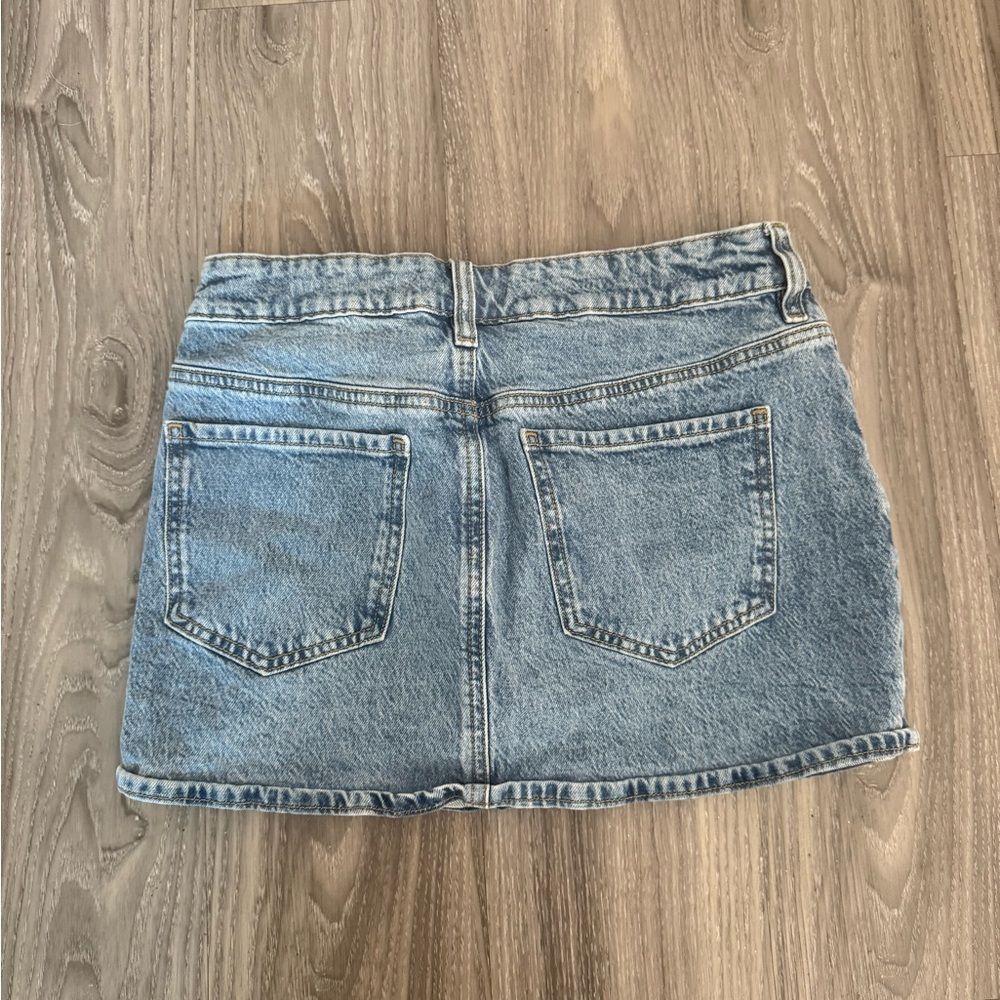 PacSun low rise Light Blue Denim micro Skirt size 26 or 2 - Picture 6 of 6